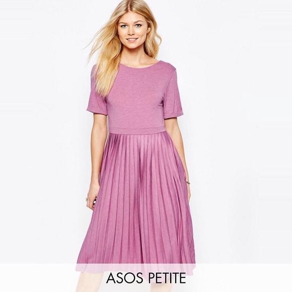 pleated midi dress petite